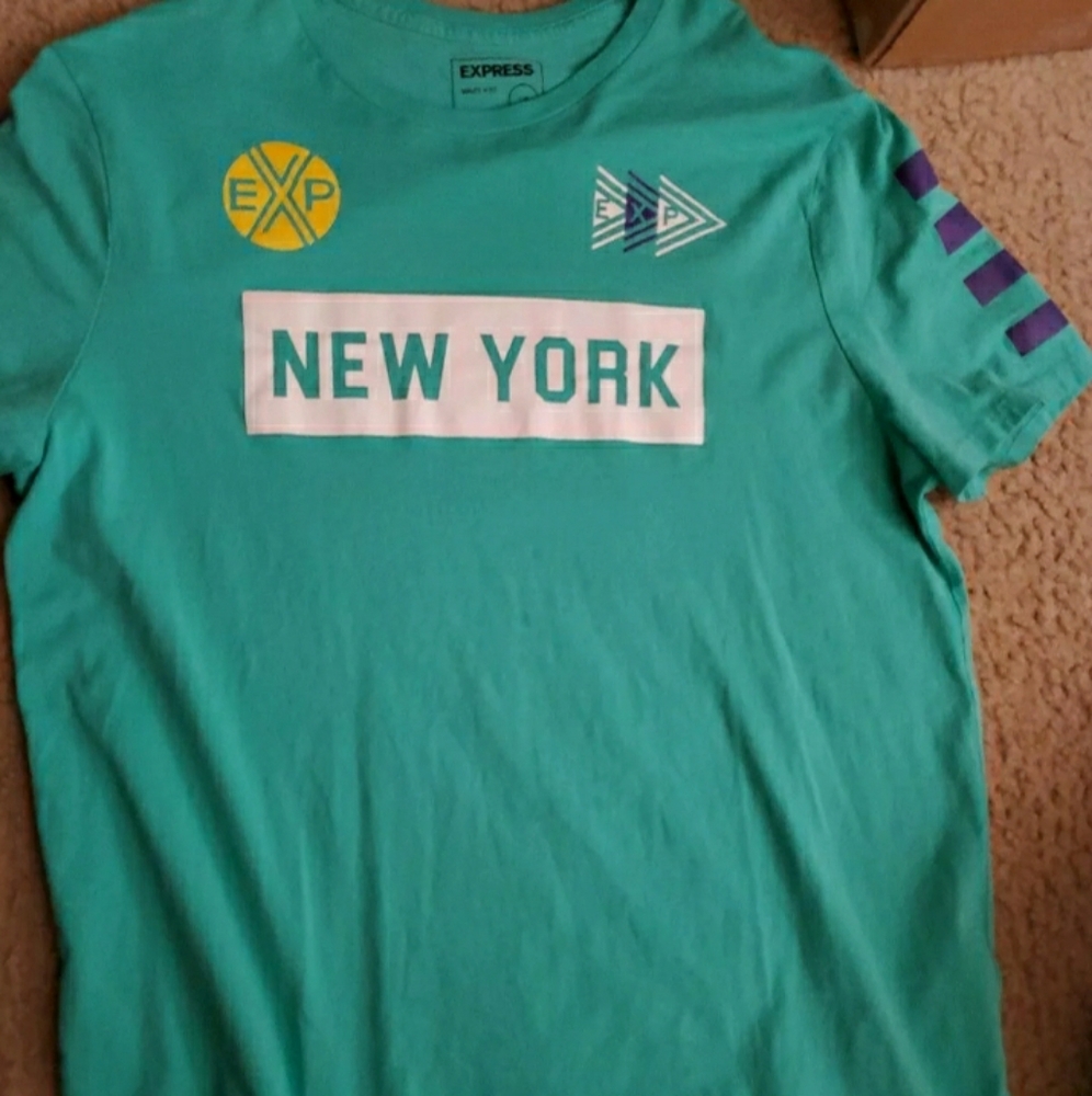 Express New York 30 Light Color Shirt Men's Large